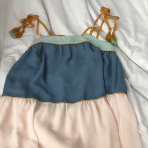 Loft tank top with tassels